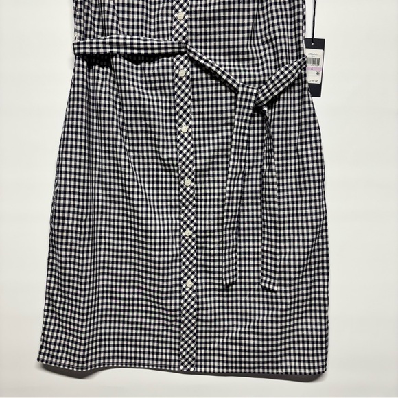 ✨Tommy Hilfiger Women's Gingham-Print Belted Woven Dress Size 6 - Picture 7 of 16